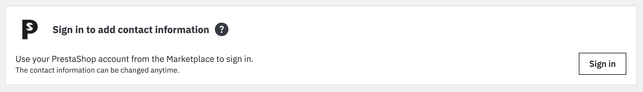 PrestaShop Account not linked
